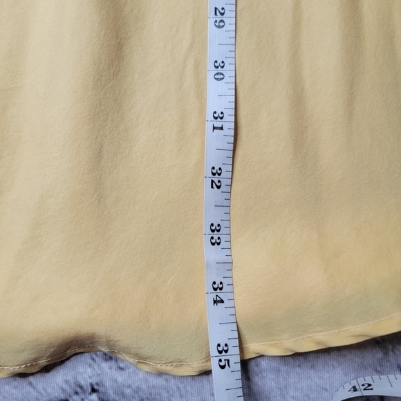 Sincerely Jules for Bandier The Laurel Bias Skirt Silk In Vintage Yellow NWT L - Picture 10 of 10